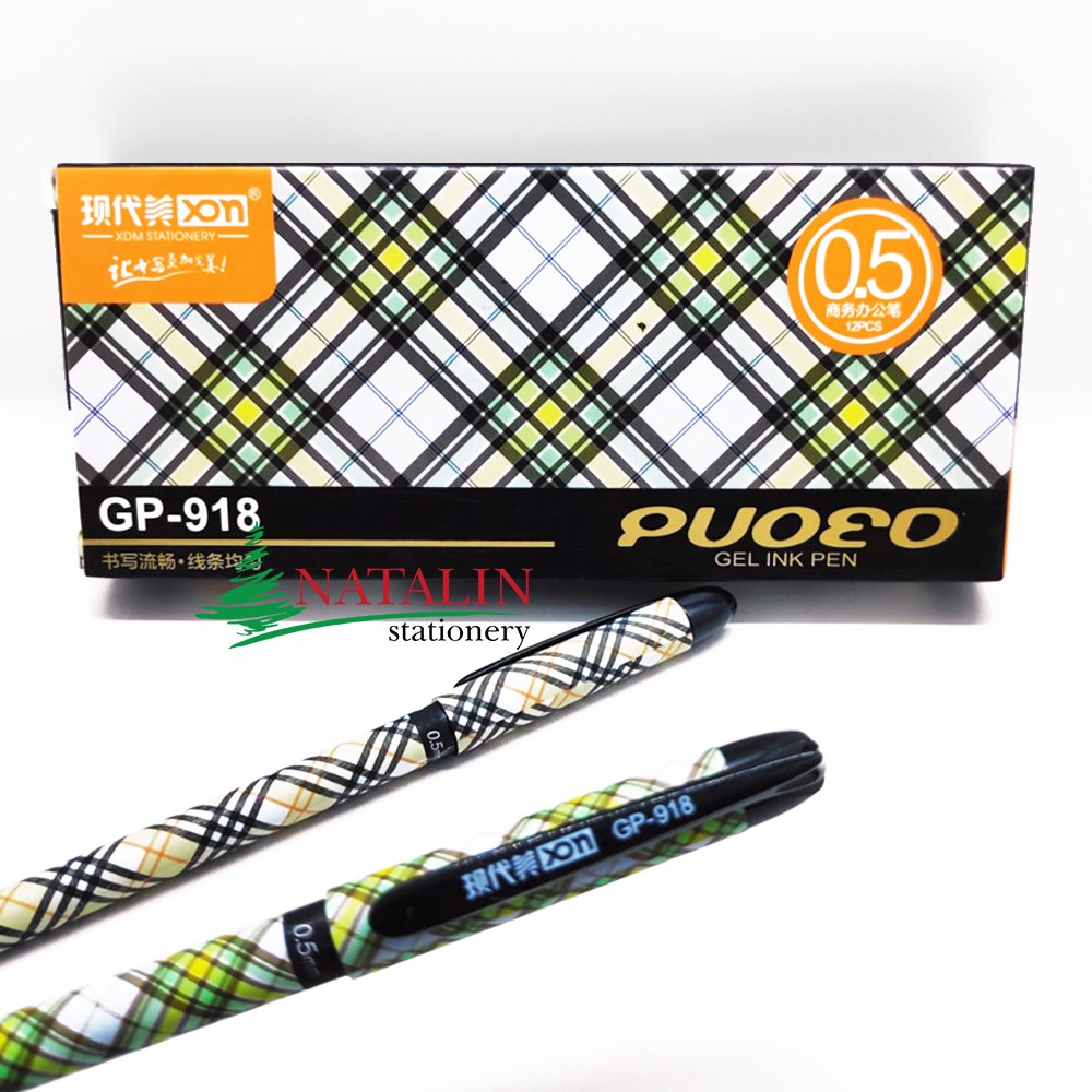 

GEL INK PEN • BODY SLIM - MOTIF UNIK • GP-918 ( 12 pcs )