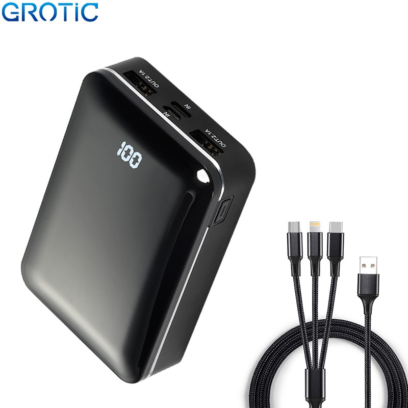 

GROTIC Powerbank Mini 8000mah 2 Output 2 Input (GY15) + Kabel Charge 3 in 1