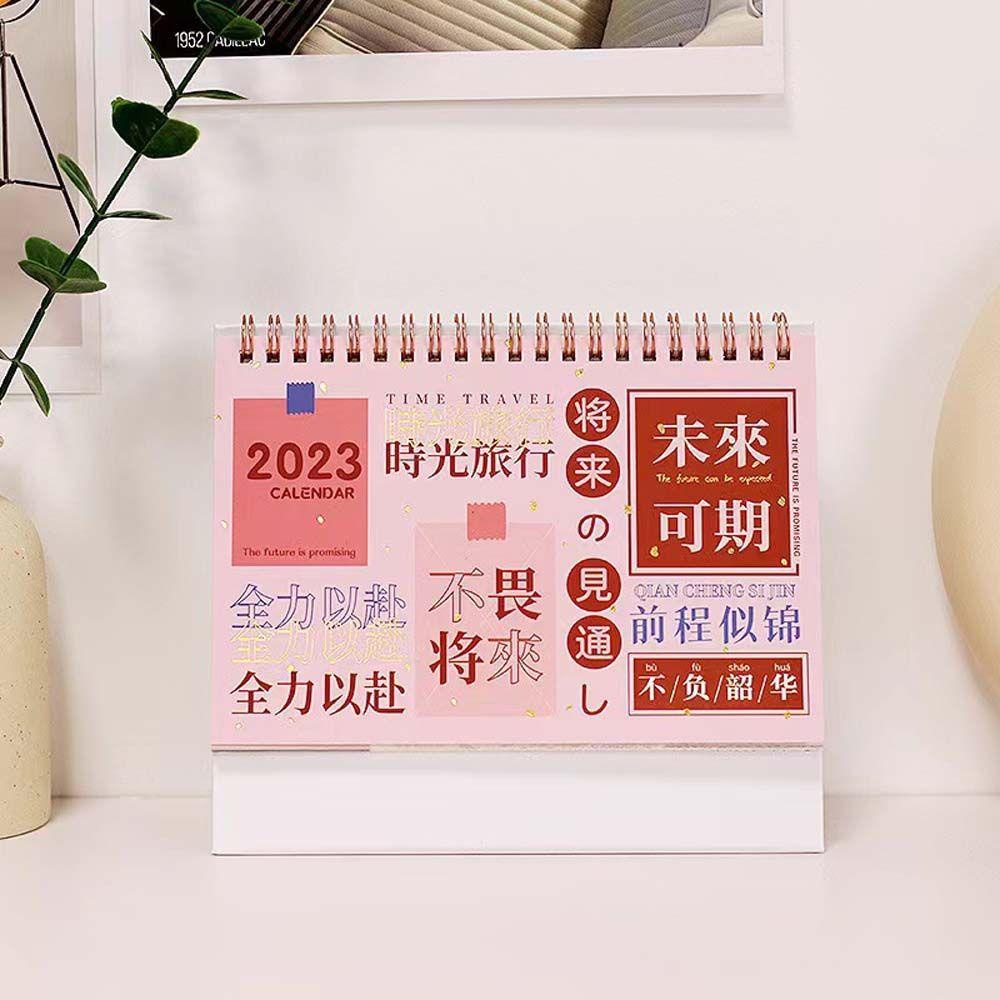 [Elegan] 2023kalender Warna-Warni Planner Mingguan Rumah Organizer Jadwal Sekolah Alat Tulis Desktop