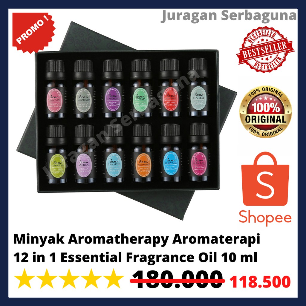 Minyak Aromatherapy Aromaterapi 12 in 1 Essential Fragrance Oil 10 ml