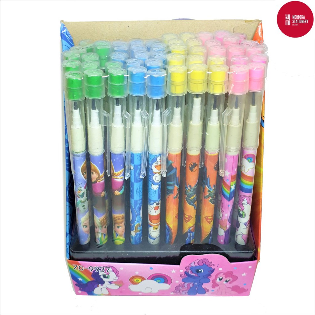 

(ISI 50)Pensil/Pencil Bensia Lantu/Cabut/Susun Model Frozen Doraemon Batman Little Pony LT-168