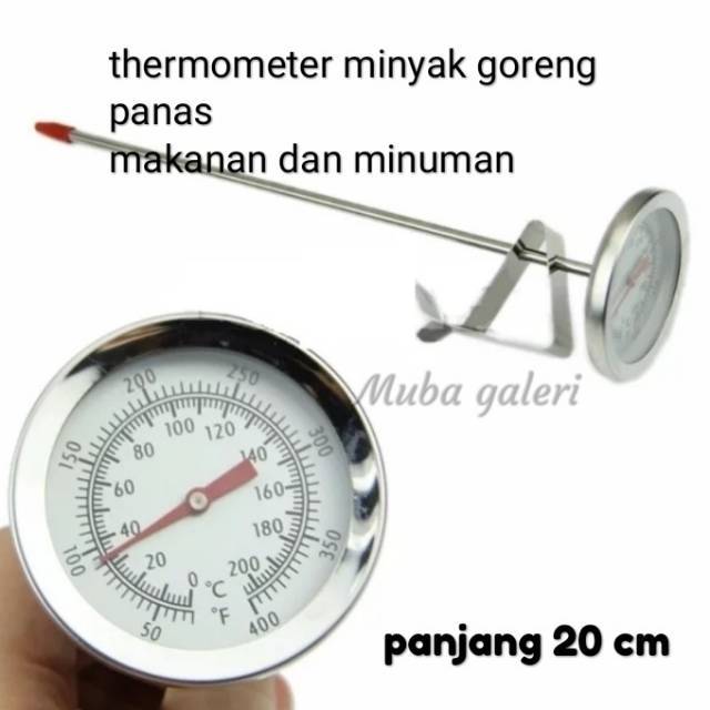 THERMOMETER MASAK MEKANIK UKUR SUHU PANAS MAKANAN &amp; MINUMAN DAN MINYAK GORENG PANAS