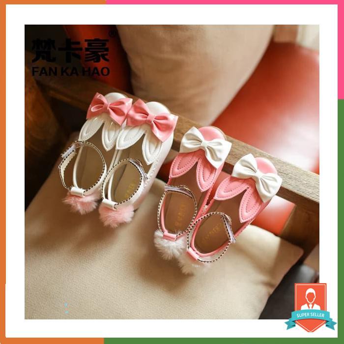 GS3070 BUNNY FURY SHOES (BAJUKIDDIE SEPATU ANAK PEREMPUAN PESTA IMPORT