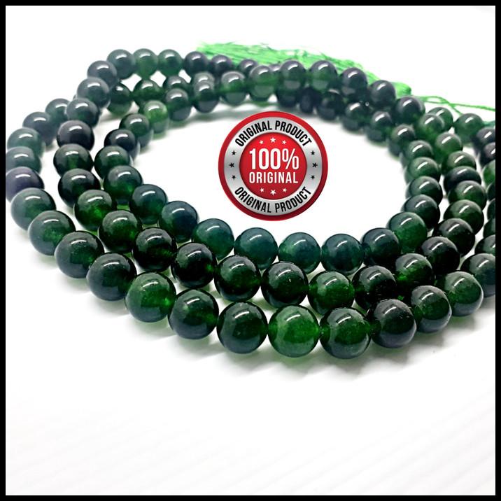 Tasbih Batu Giok Hijau 99 Butir 10 Mm