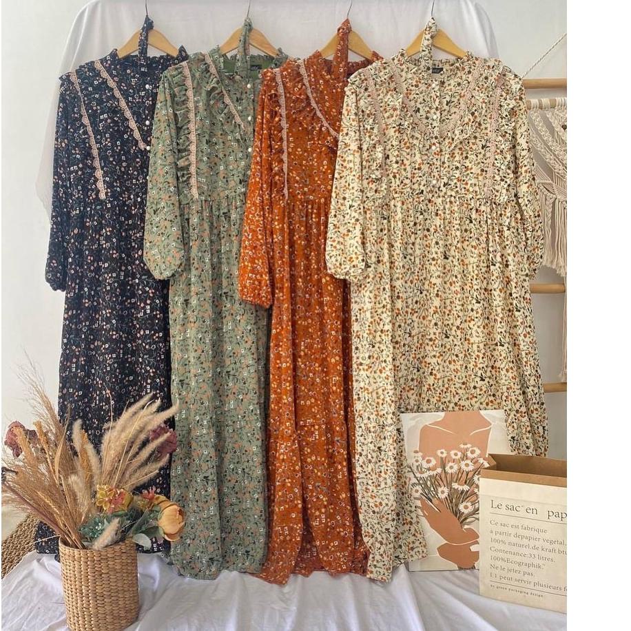 Menarik VINTAGE DRESS - DRESS MUSLIM - PAKAIAN WANITA - DRESS WANITA