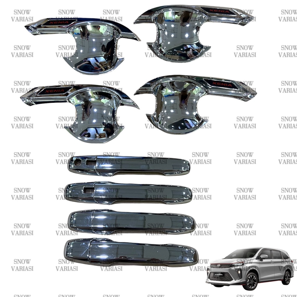 Paket Outer Handle Cover All New Xenia 2022 Up Hitam Chrome