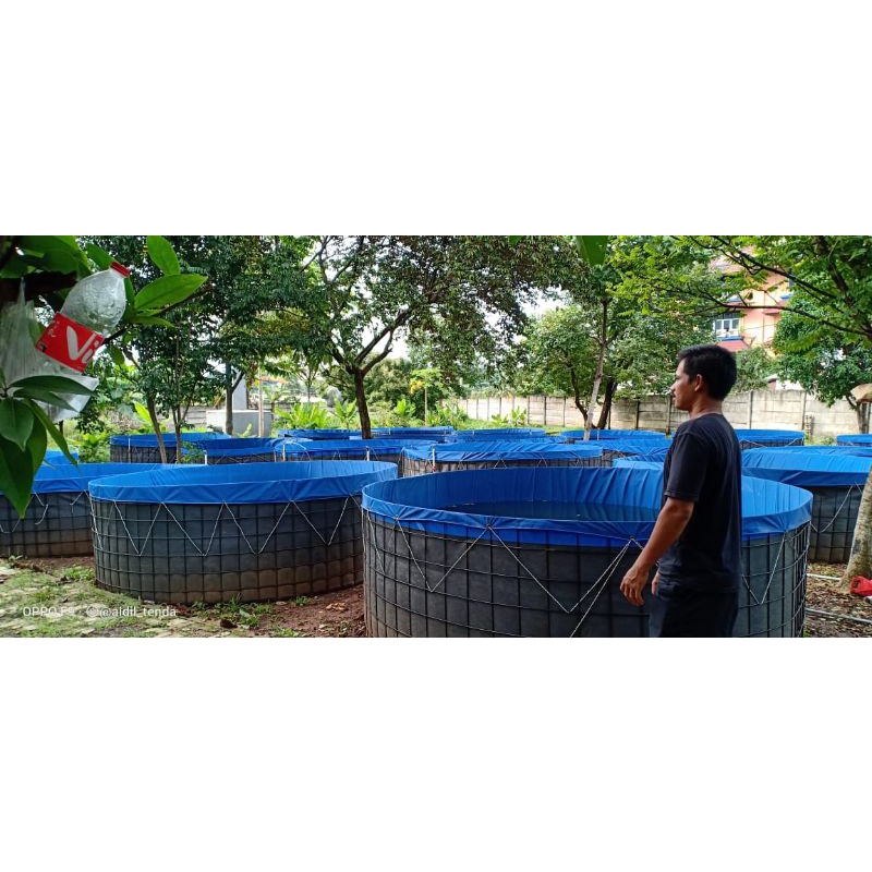 Kolam bulat D3 T1,5 fullset bahan Orchid