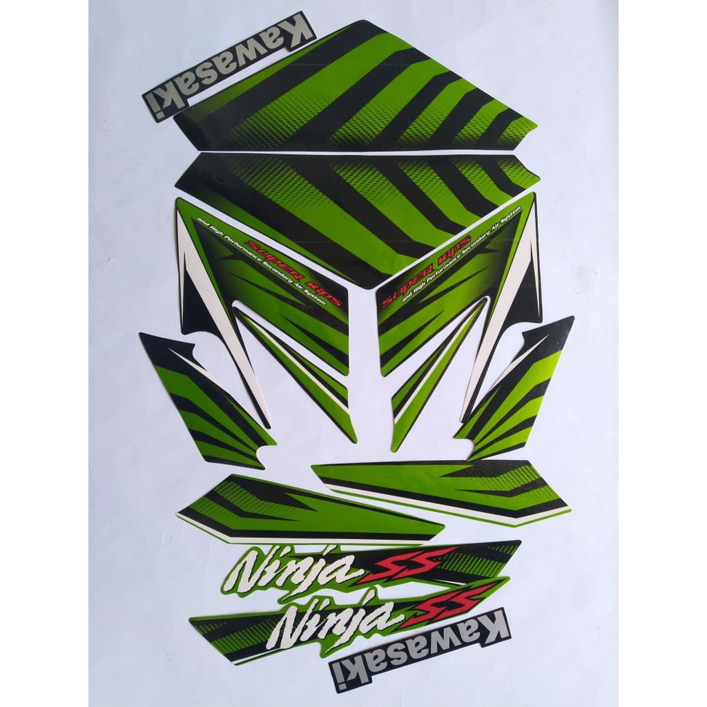 stiker striping kawasaki ninja ss 2015 hijau - AHAMOTOR