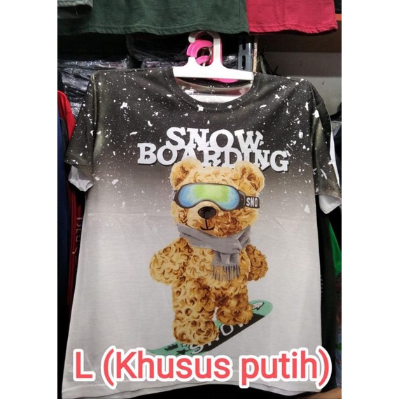 Kaos distro fullprint lengan pendek snowboarding