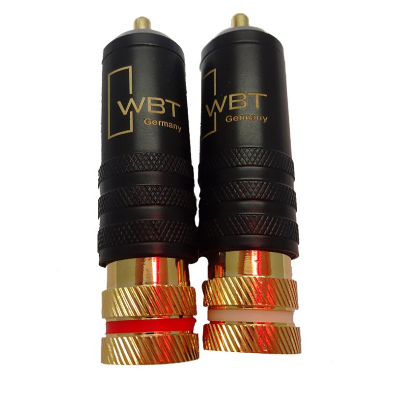 (Ele) 1pc Wbt-0144 Plug Audio Video Rca Lapis Emas Putih