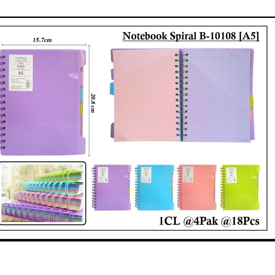 

Fast Sale buku notebook ring divider warna a5 pastel 120 lembar adam