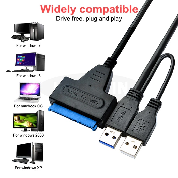 USB 3.0 to SATA CABLE HDD CONVERTER Support 4TB