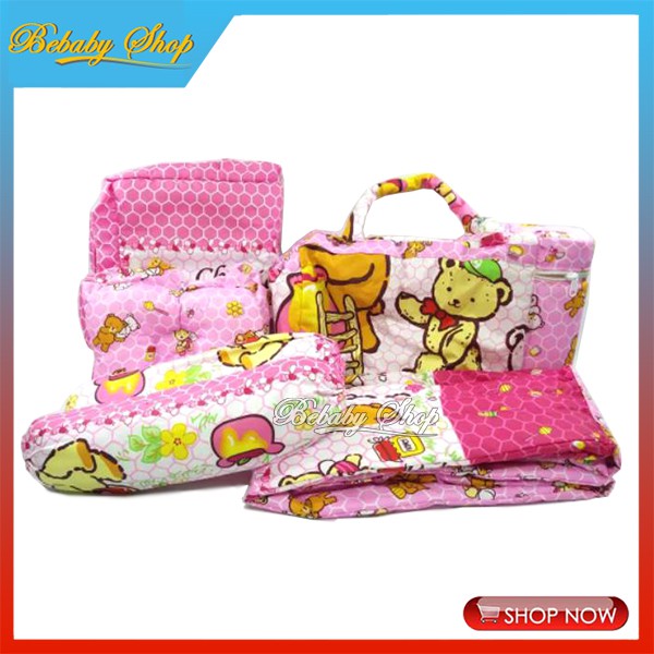 Tas Bayi Gendongan Alas Tidur Bantal Guling Set 4 in 1 Chekiddo