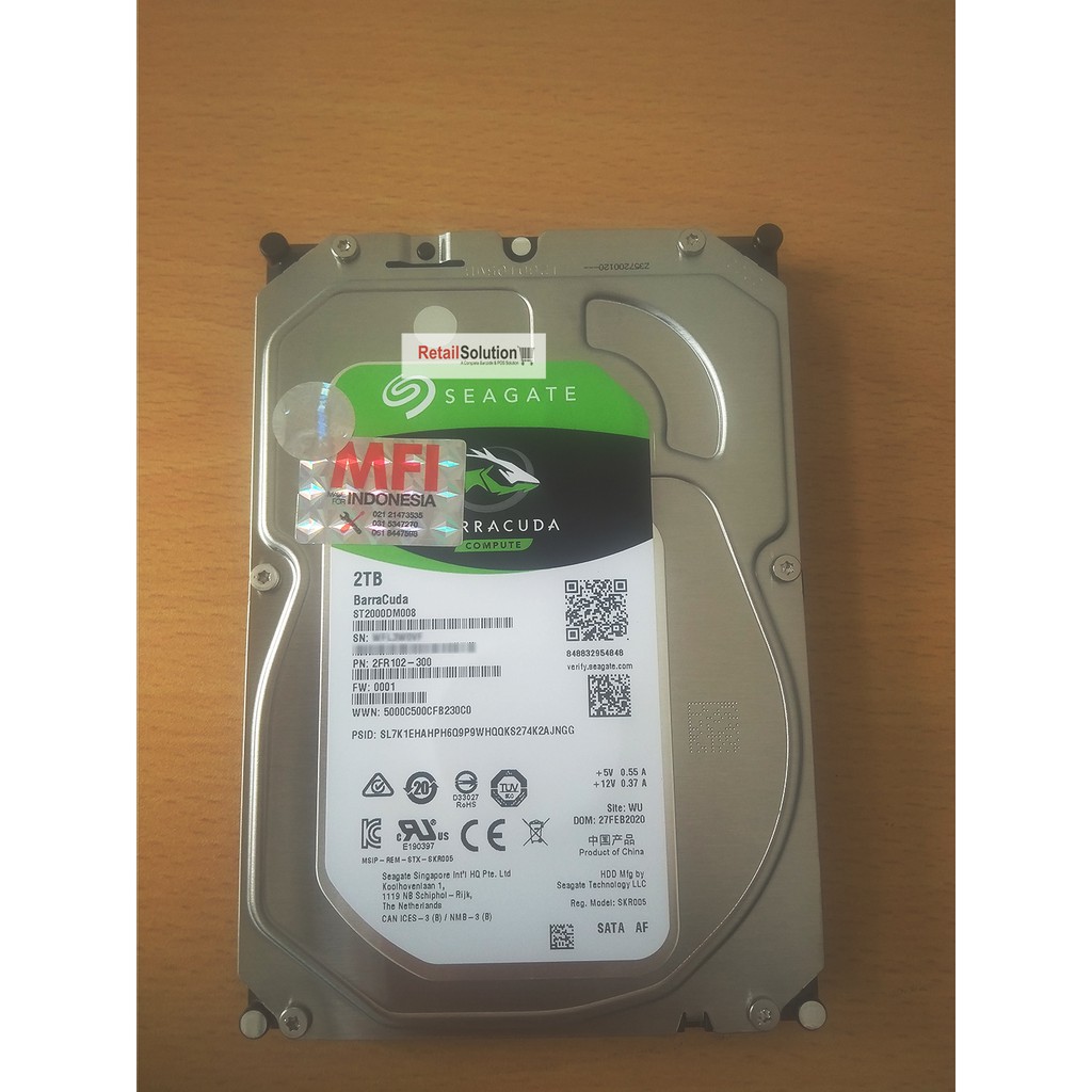 HDD Seagate Barracuda 2TB 7200RPM 3.5&quot; SATA III MFI - HDD Internal PC