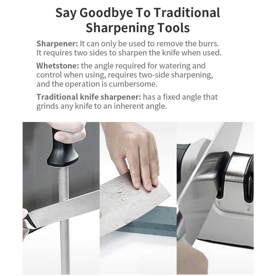 TD-AI02 HUOHOU Pengasah Pisau Knife Sharpener Whetstone Tungsten Steel -HU0034