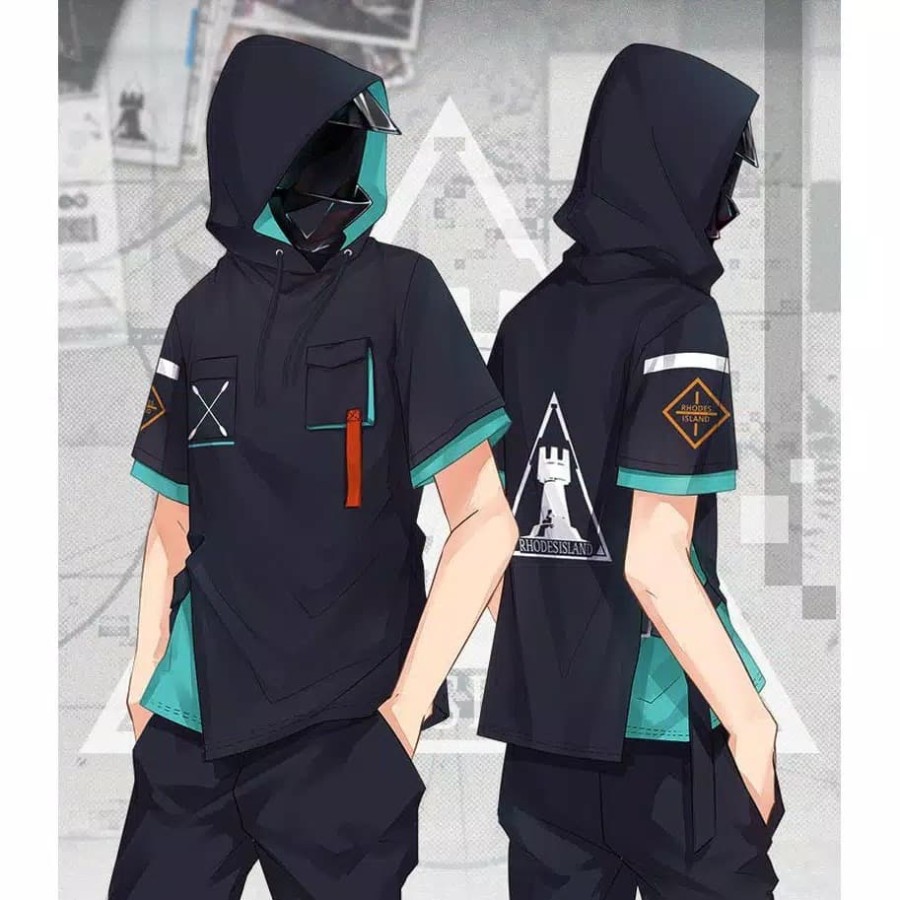 HOODIE ARKNIGHTS DOCTOR SHORT SLEEVE RHODE ISLAND / HOODIE JAKET GAME ARKNIGHTS DOKUTAH