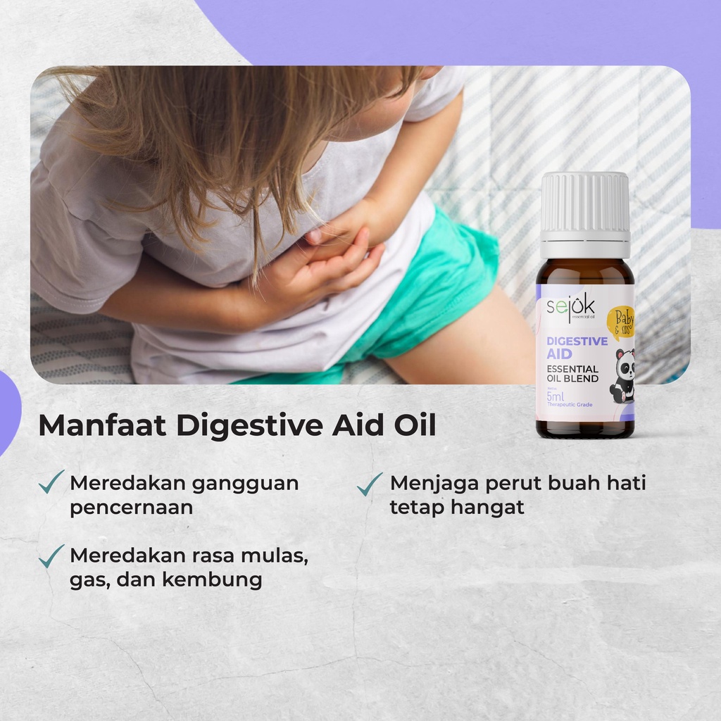 SEJUK Baby Kids Digestive Aid Essential Oil / Perut Kembung Anak - 5ml