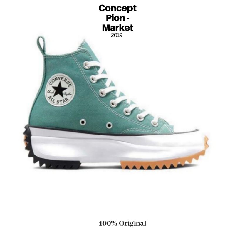 Converse Run Star Hike Recycled Polyester Platform HI Jade Unity/Black/White