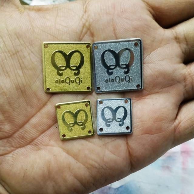 

Label plat hijab kotak minim order 100 pcs