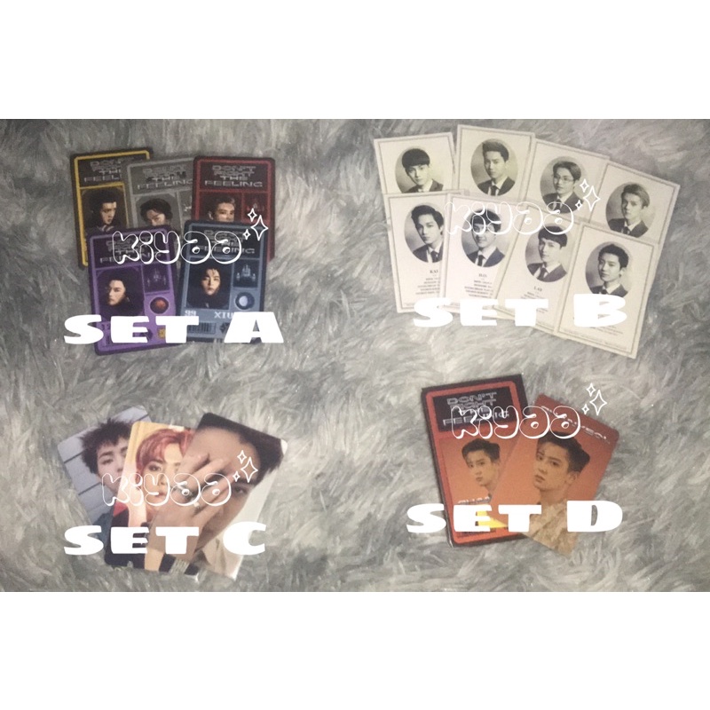 PHOTOCARD EXO OFFICIAL CHANYEOL DO BAEKHYUN KAI SEHUN XIUMIN SUHO CHEN LAY ALL MEMBER XOXO ID EXPANS