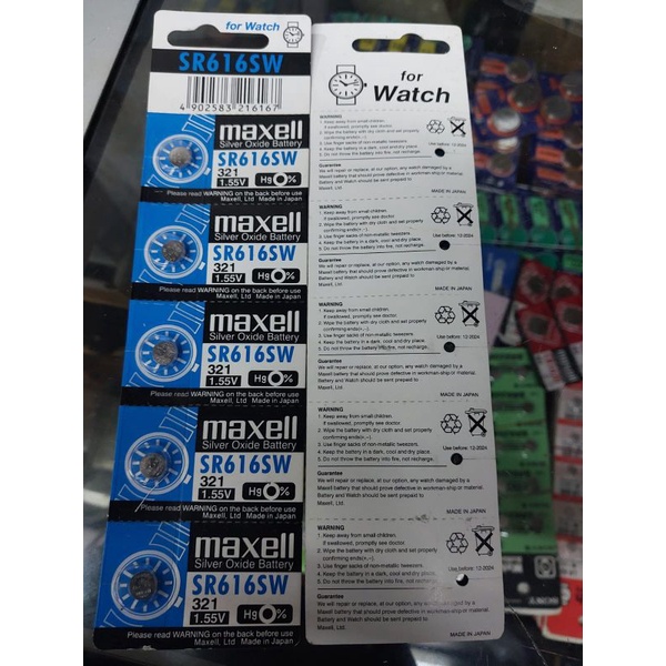 Baterai jam maxell 616 321 SR616SW Original Batre jam tangan