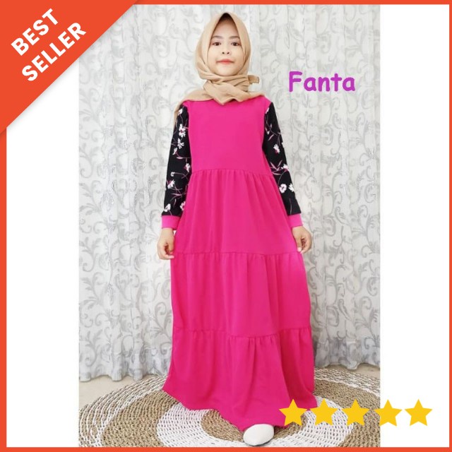 [4-12T] GAMIS ANAK TANGGUNG SUSUN /GAMIS ANAK MODEL SUSUN SERUT REMPEL / GAMIS CANDA ANAK MONALISA