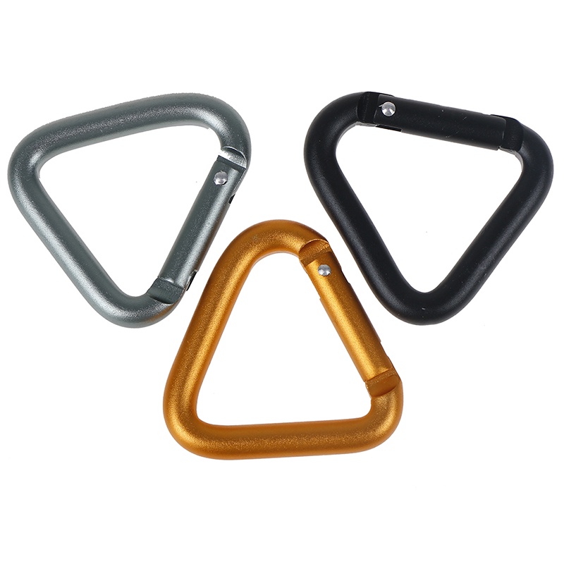 1pc Gantungan Kunci Carabiner Bentuk Segitiga Untuk Outdoor / Camping / Hiking / Climbing