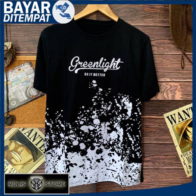 Kaos distro pria greenlight splashing neo kaos pria T shirt pria