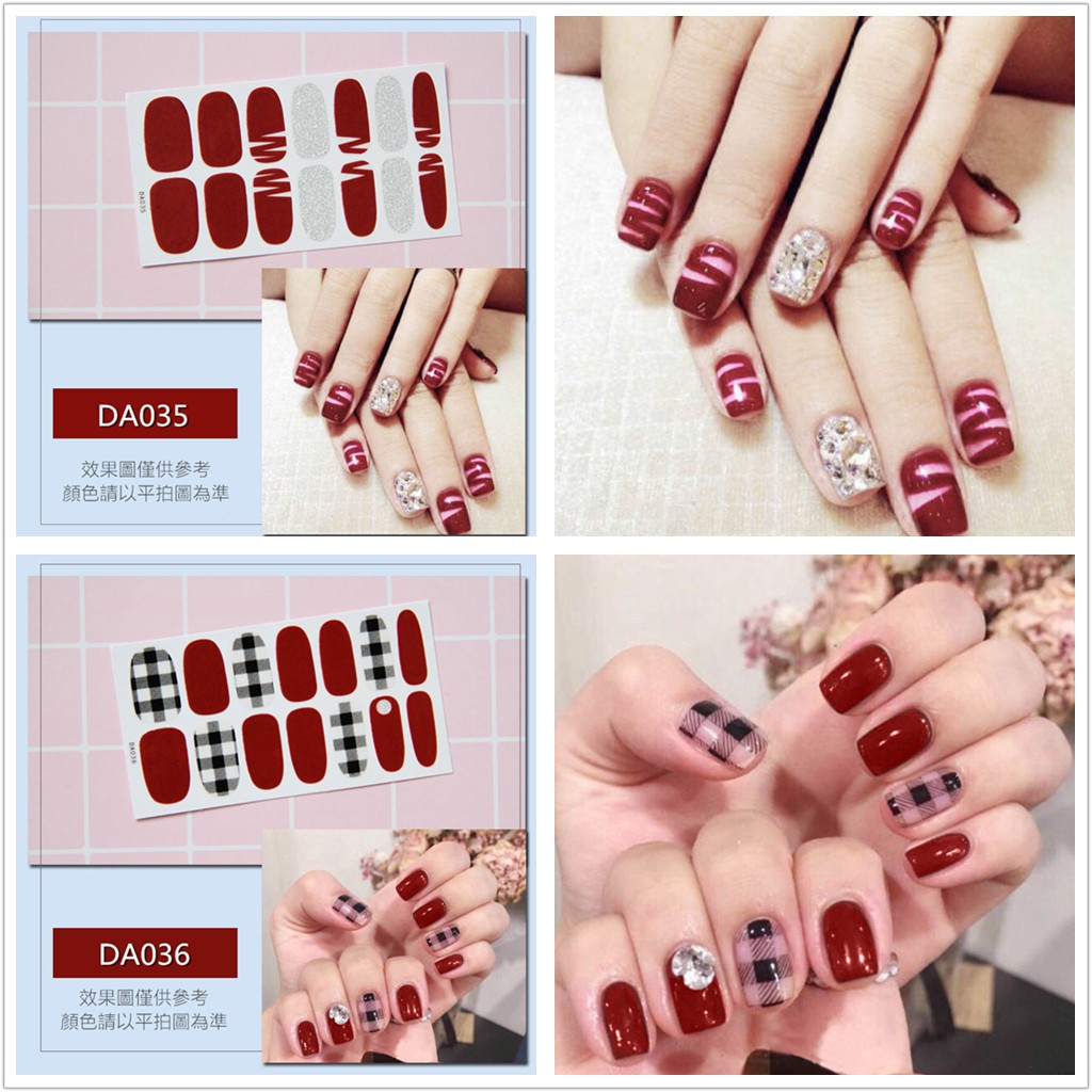 &lt;Jjoygirl&gt;DA Nail sticker motif / sticker kuku / stiker kuku / nail stiker glitter / stripes design