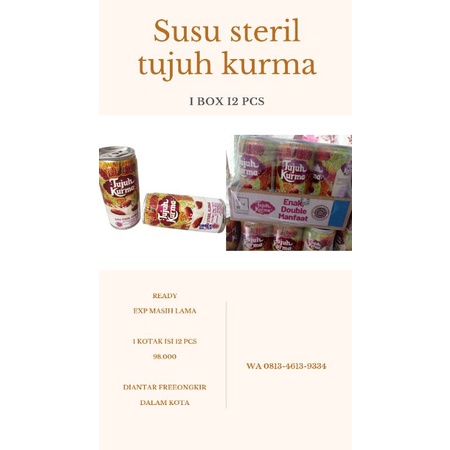 

susu steril tujuh kurma 200 ml