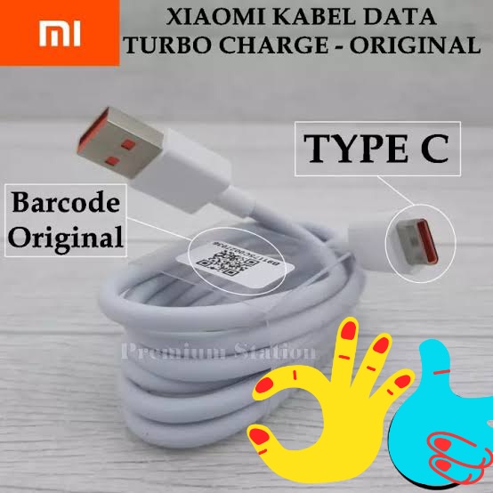 Cable Charger HI Turbo Charge Support 18W-27W-33W Xiaomi MI 10/10S/10 ULtra/10-PRO/Note 10/Note10 Lite/11/112 (Cable Fast Charging 3.0 ) MDY-10-EF/EL ORISINIL ASLI 100%/ KABEL DATA USB TYPE C = 5V-9V - 2.4A/3.0A/6.A AMPERE Cassan-Casan HP ORi-ORIGINAL