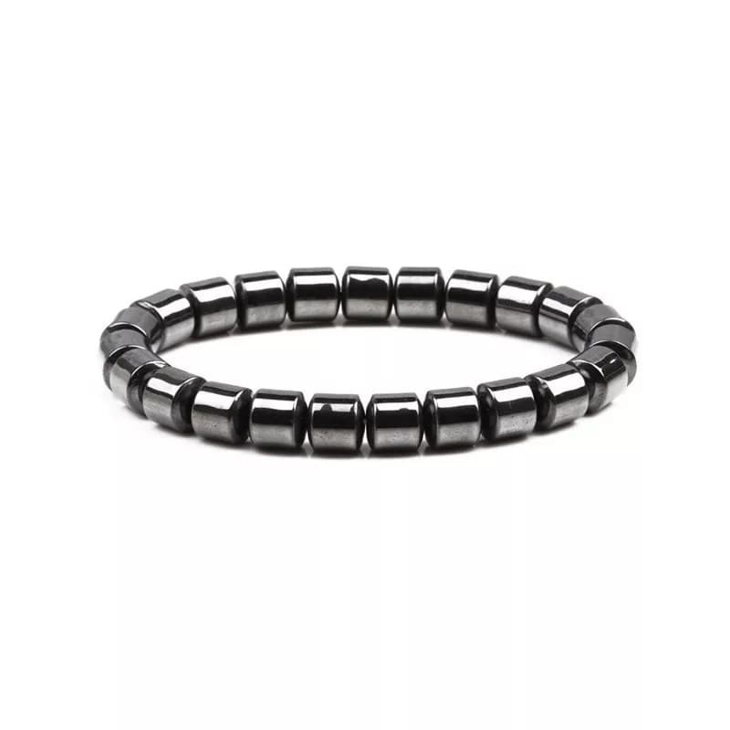 Gelang kesehatan batu hematite MAGNET pria wanita -  Natural Stone Bracelet magnetic-TABUNG