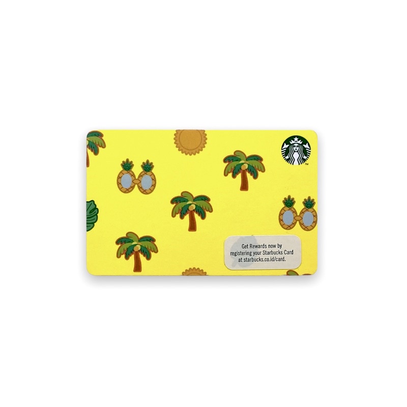 Summer Neon Yellow Starbucks Indonesia Card Kartu Paper 2022