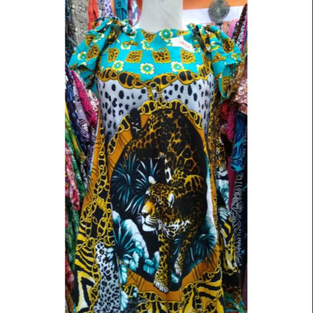 Daster kencana ungu lebel hijau klok serut