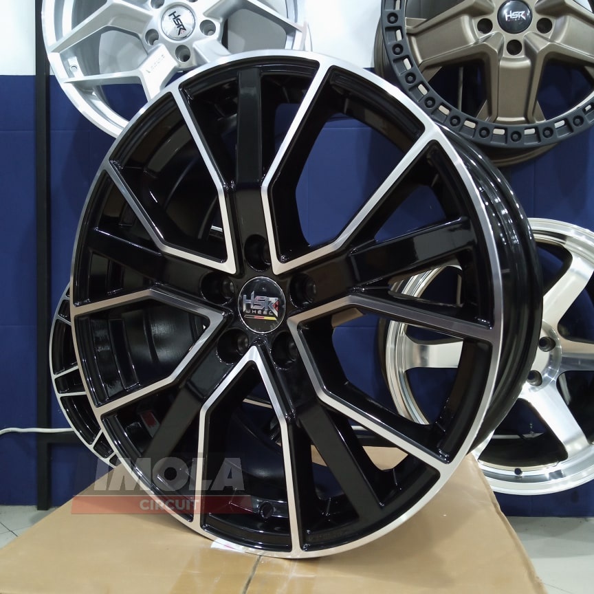 Peleg mobil murah ring 18 HSR wheel TABAKO R18 baut 5 lebar 8 Hitam polis r18 lobang baut pelek 5