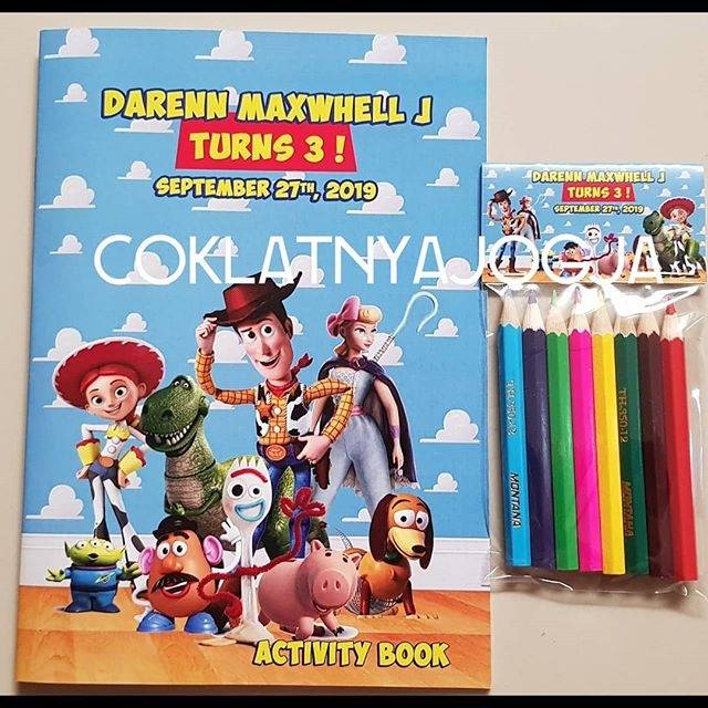 

(PO 13 hr kerja,MIN12) Birthday Souvenir Set Buku dan Pensil Warna isi 8