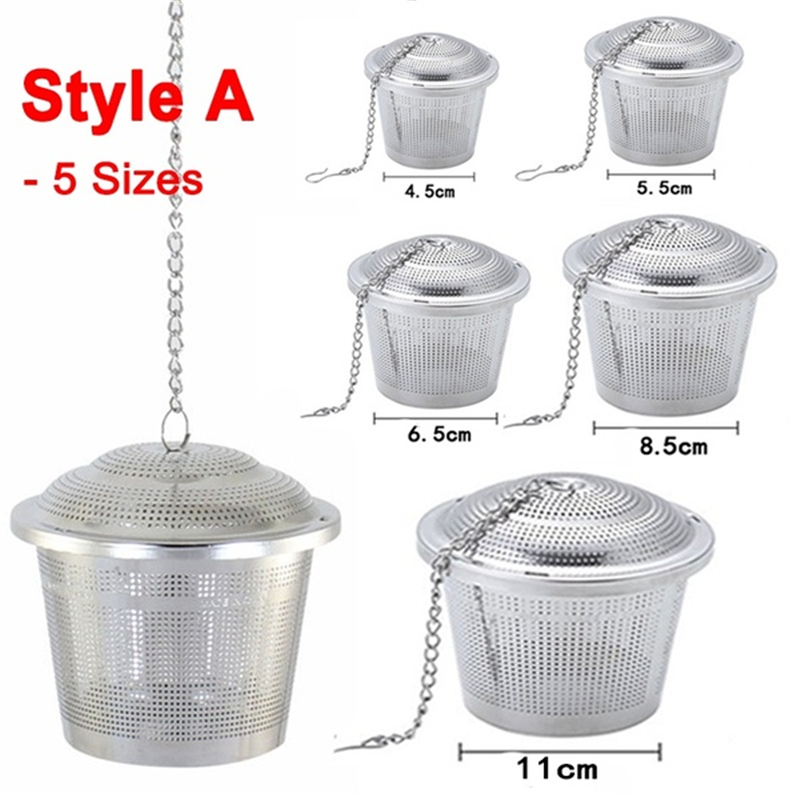 Saringan Jaring Stainless Steel Tea Ball Soak/Saringan Teh Jaring Superfine/Bumbu Masak Infused/Bola Bumbu Dapur