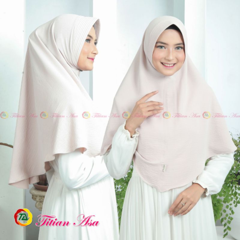 hijab syar,i bergo pet cringkle airflow size L.titian asa original