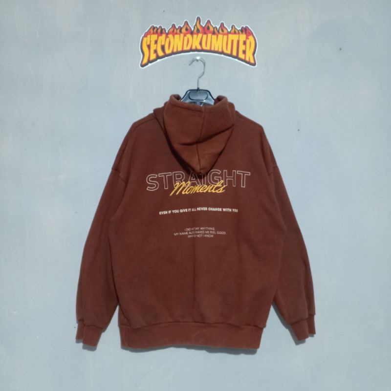 HOODIE BROWN OVERSIZE NEVER SECOND ORIGINAL TRAVIS,GAP
