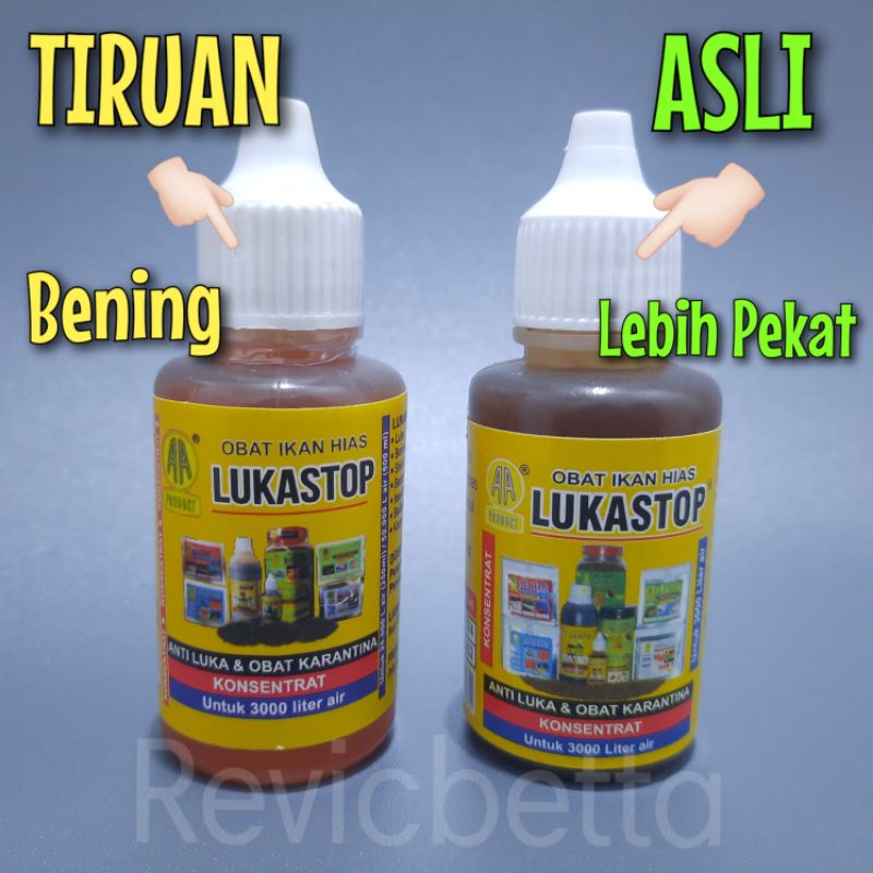 Obat Ikan LUKASTOP ORIGINAL 100% BUKAN REPACK  Mengobati ikan sisik nanas, white spot, jamur/ parasit ikan hias cupang guppy cardinal neon tetra