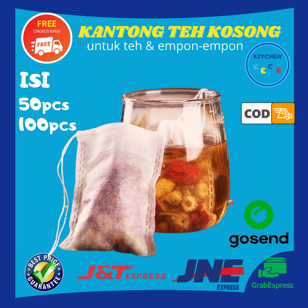 Kantong Wadah Saringan Teh Celup Kosong Untuk Jahe Kopi Rempah Rempah Tea Bag