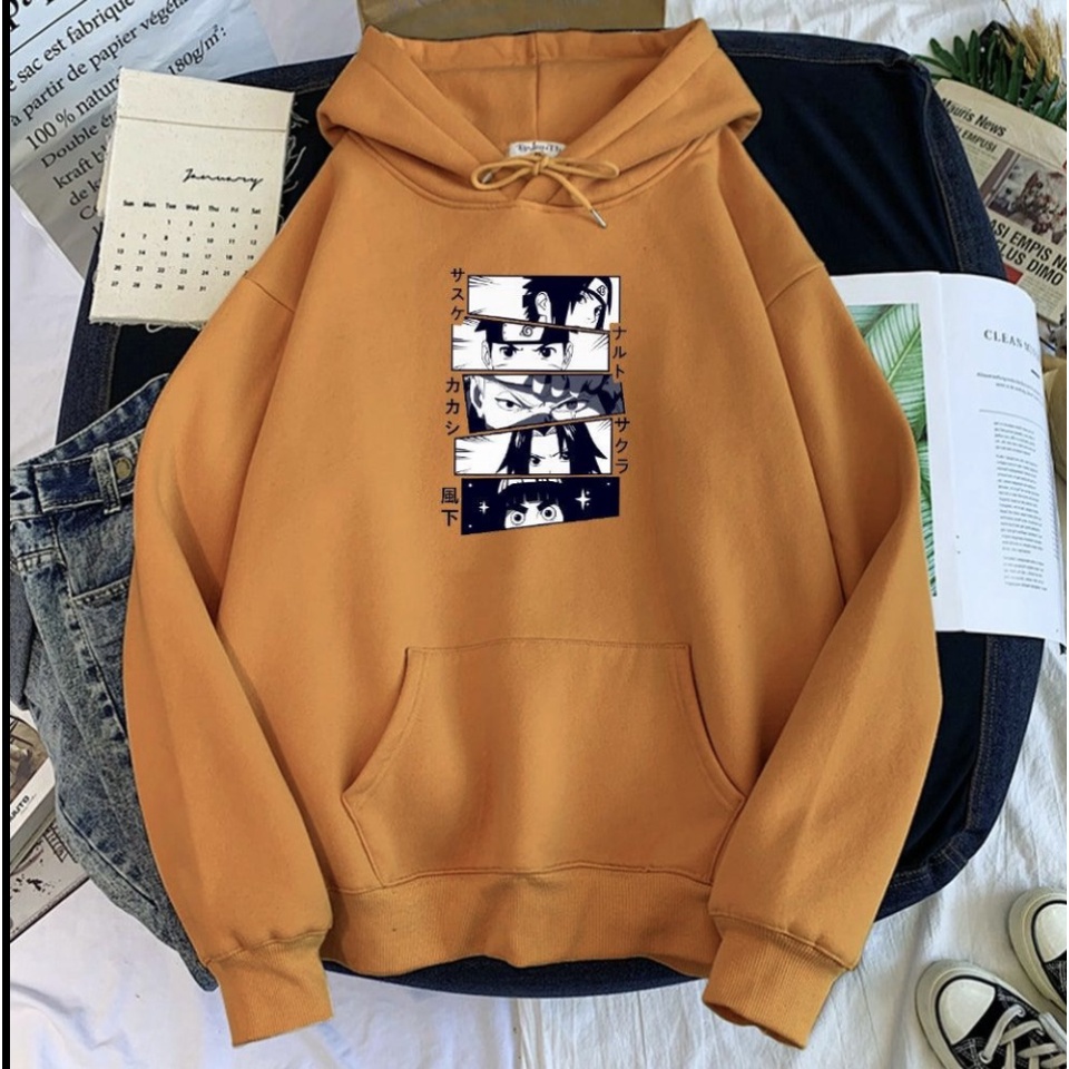 Sweater Hoodie Anime SHIPPUDEN NARUTO II SHIPPUDEN NARUTO Jumper Hoodie II Sweter Oblong Topi Sz M - XL ( Pria &amp; Wanita / Anak &amp; Dewasa )