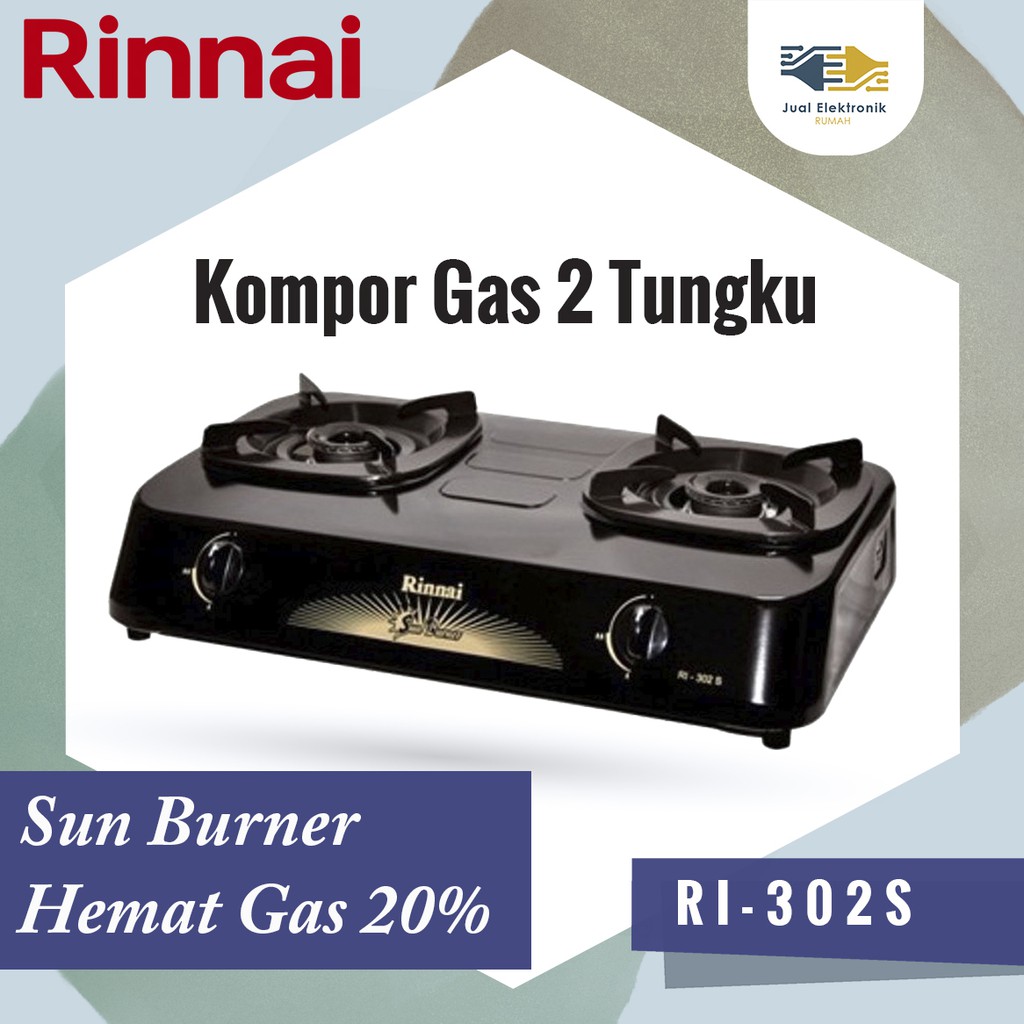 Kompor Gas 2 Tungku Rinnai RI-302S / RI302S Penawaran Terbatas