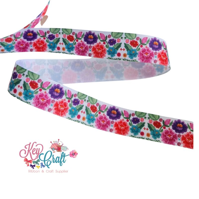 

Pita Grossgrain motif Flower 08 size 1" (2,5cm)