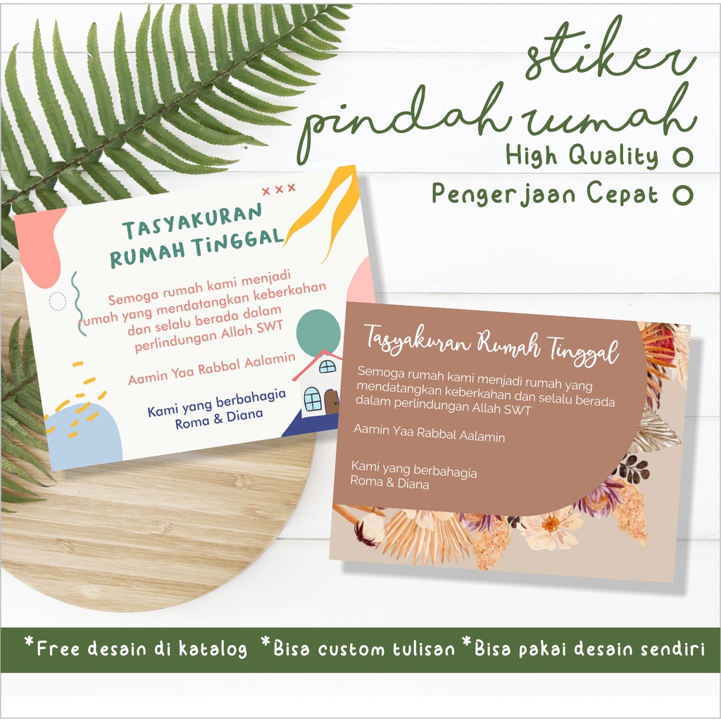 Jual STIKER RUMAH BARU / TASYAKURAN / RUMAH TINGGAL / PINDAH / KOTAK
