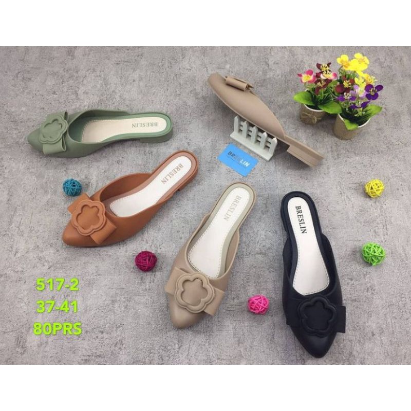 SEPATU SANDAL IMPORT/BRESLIN 517-2 GESPER BUNGA