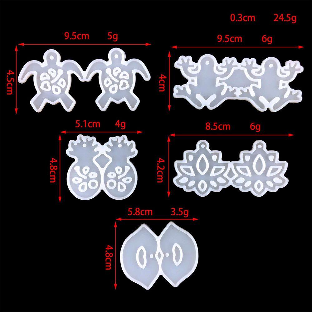 Solighter Anting Kristal Resin Bibir Nanas Gantungan Kunci Liontin Cetakan Silikon