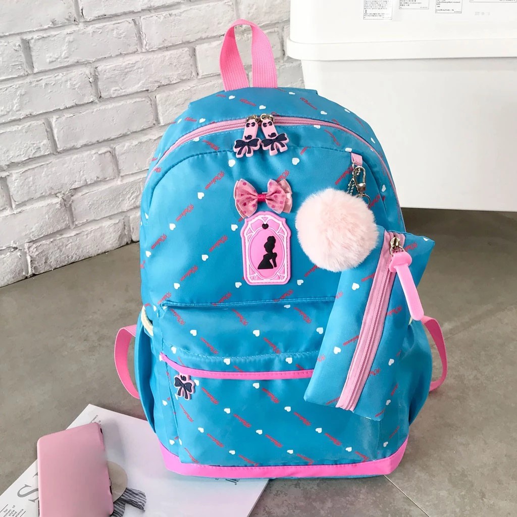 CUCI GUDANG! PRINCESS 3IN1 RANSEL/RANSEL KANVAS/RANSEL ANAK/RANSEL BERANAK/TAS SEKOLAH