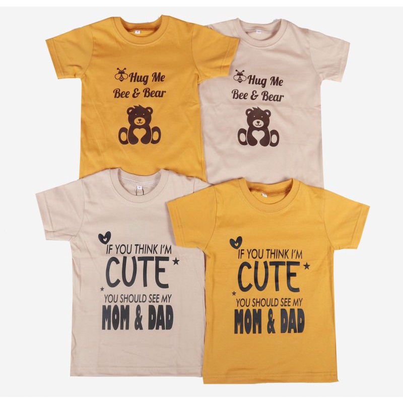 KAOS ANAK GAMBAR BERUANG HUGME BEE AND BEAR