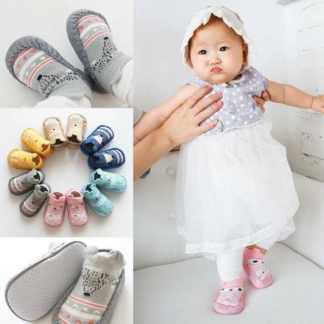 Harga 1 pasang Kaos kaki PREWALKER bayi  ada anti slip kaos kaki import kaos kaki SKIDDER IMPORT